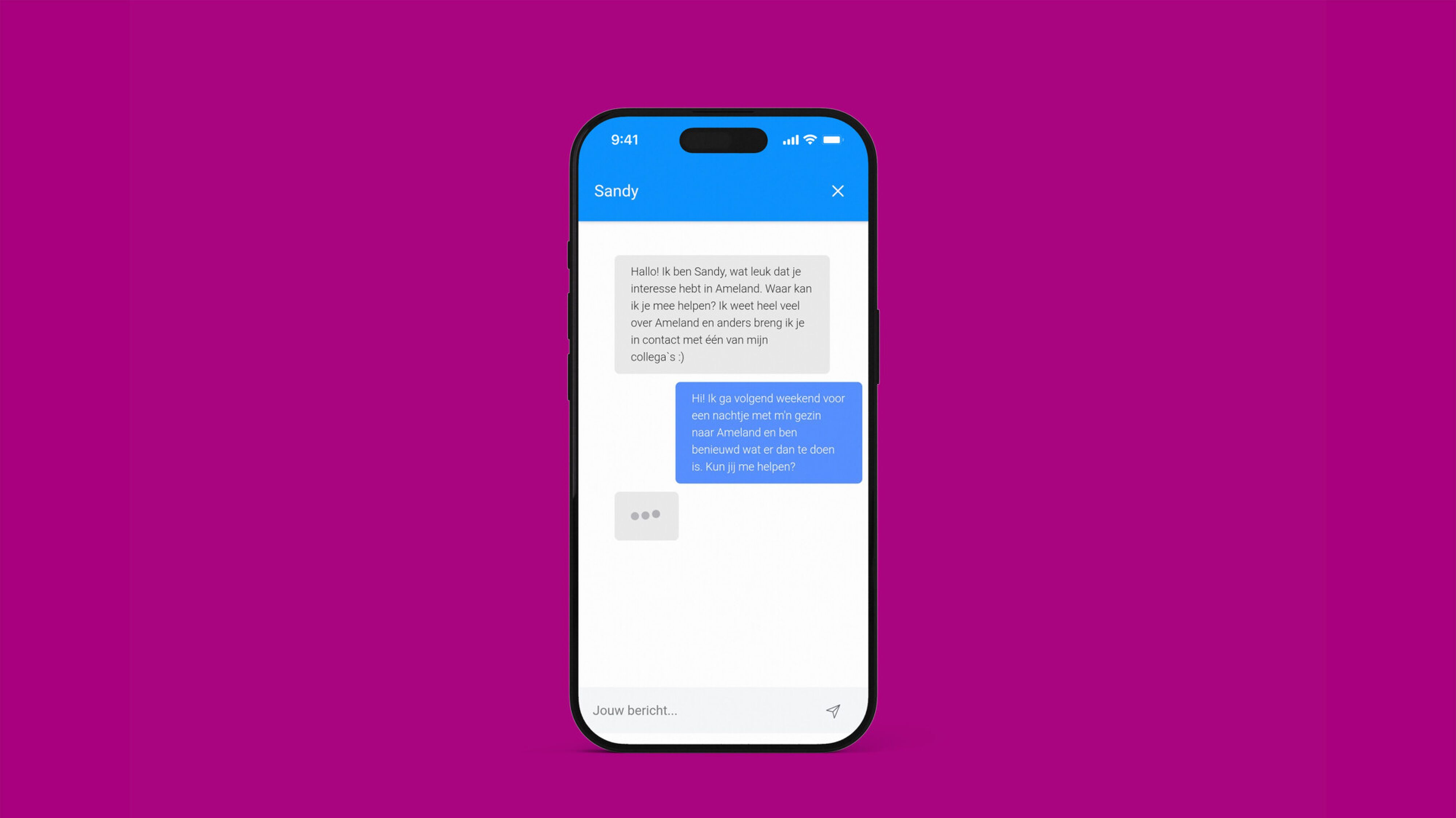 Sandy, VVV Ameland's AI chatbot
