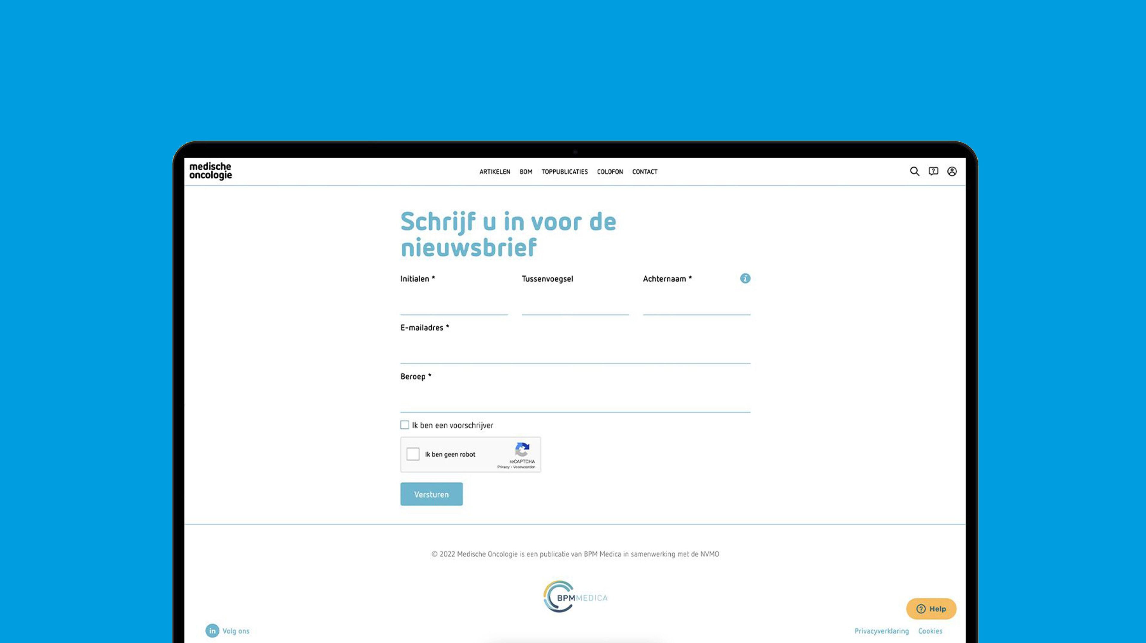 BPM Medica nieuwsbriefinschrijving