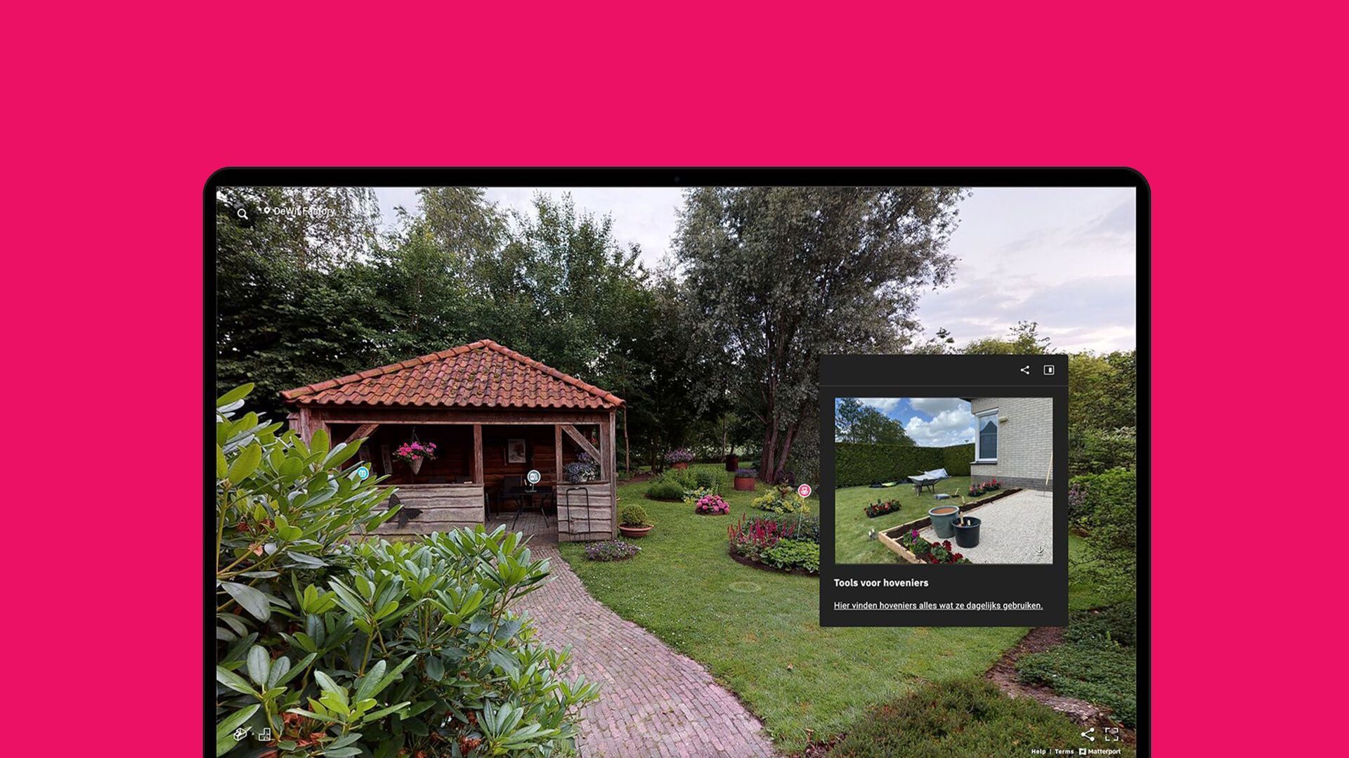 DeWit 3D showroom en tuin