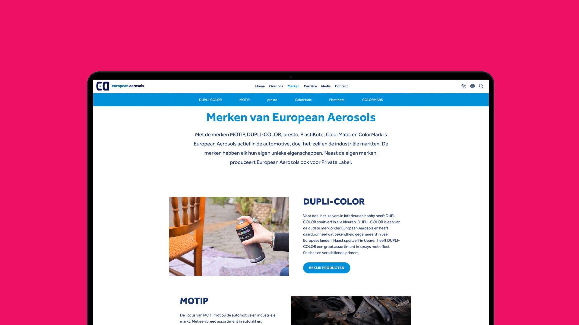 Easy navigation European Aerosols
