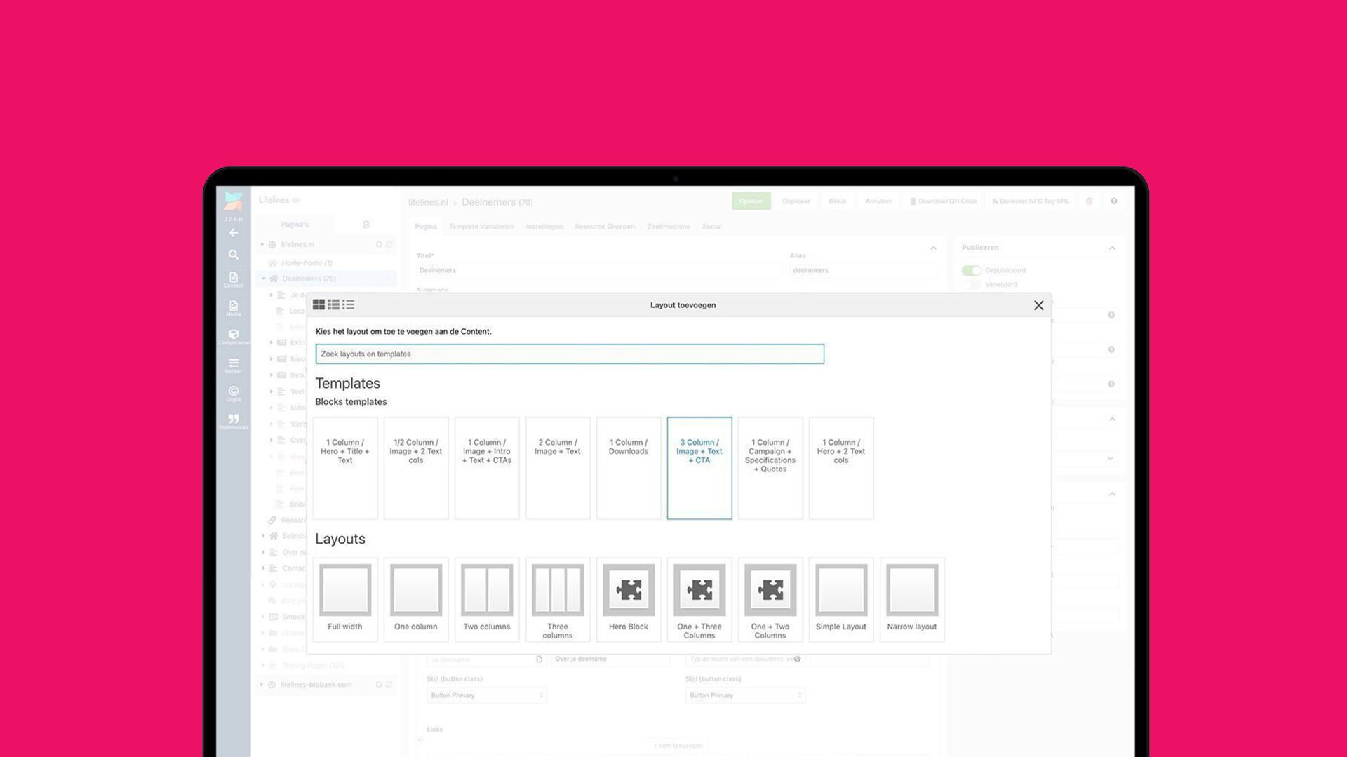 Lifelines en MODX CMS