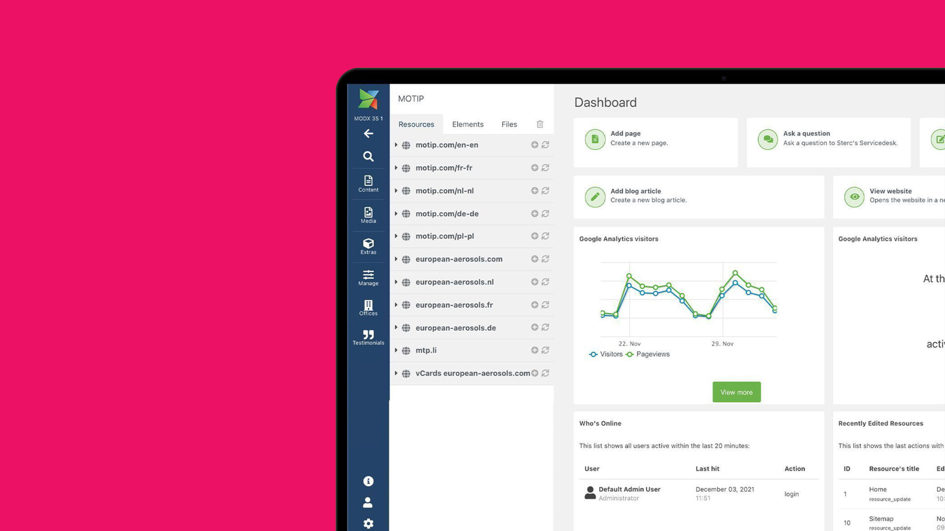 MOTIP MODX multichannel