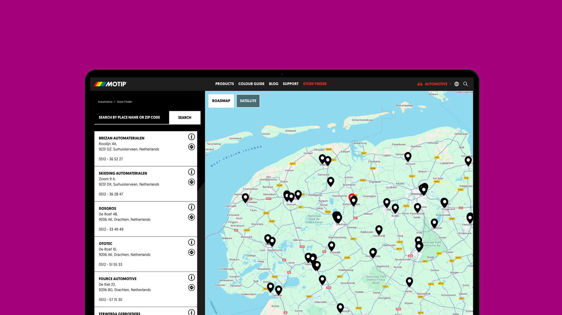 MOTIP store finder