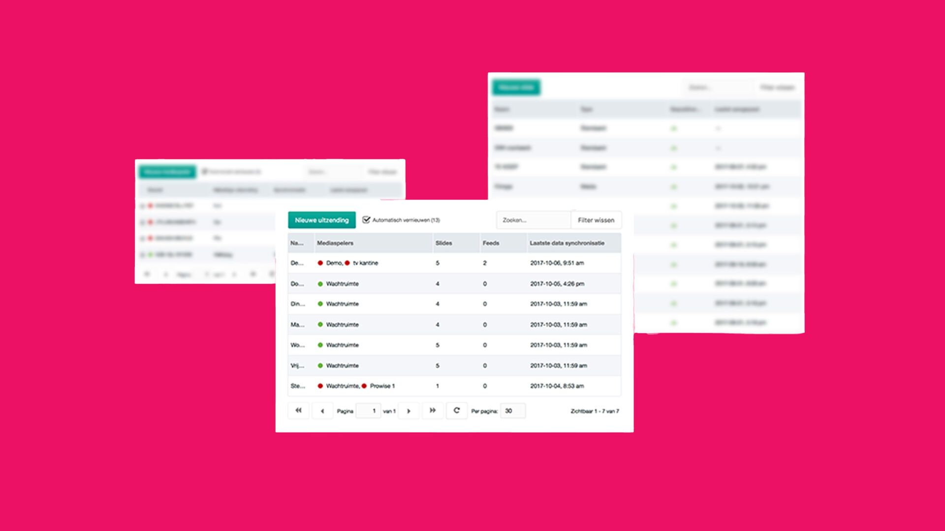 Narrowcasting managen locaties OIM