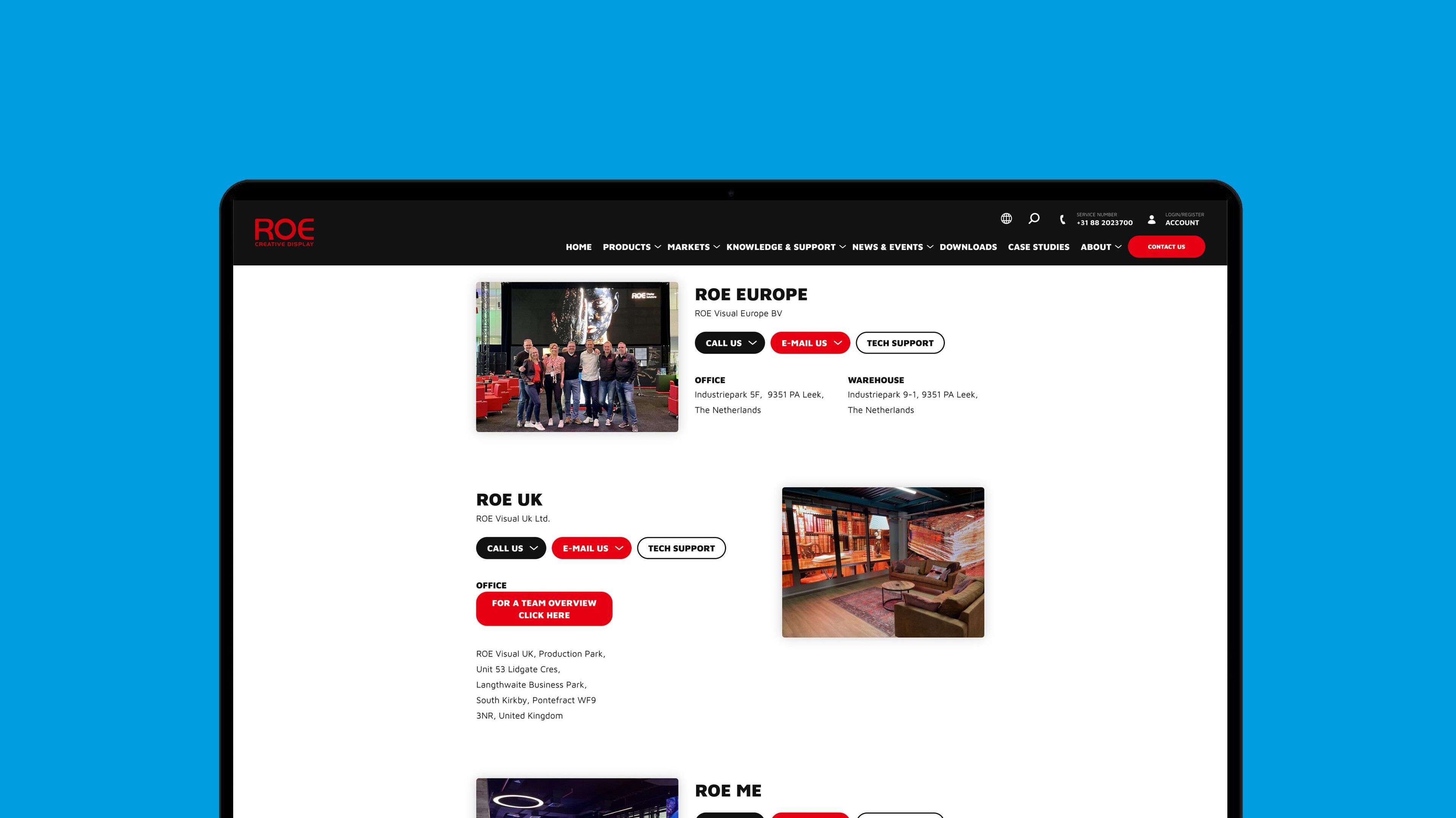 ROE Visual global offices