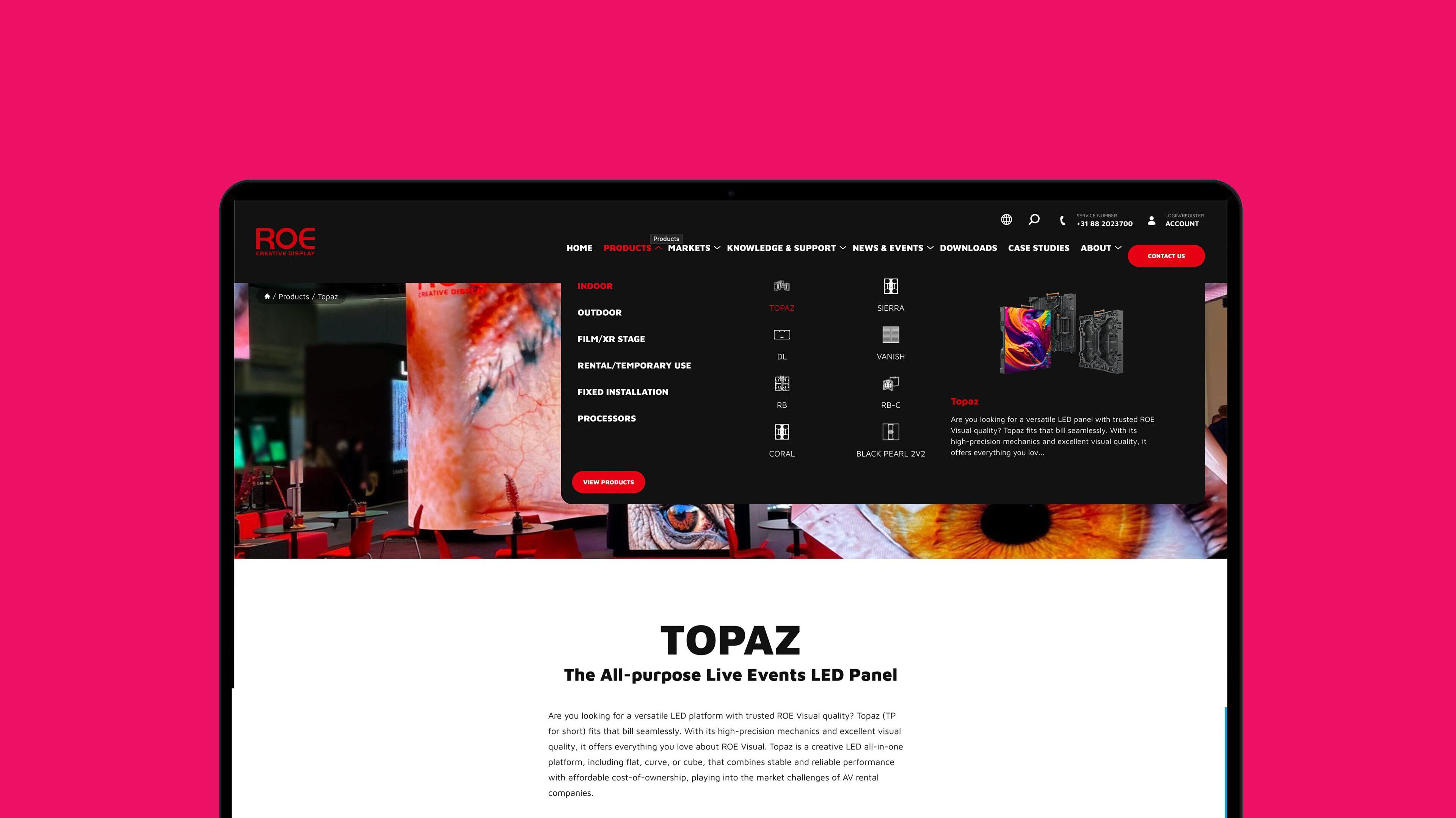 ROE Visual product pages
