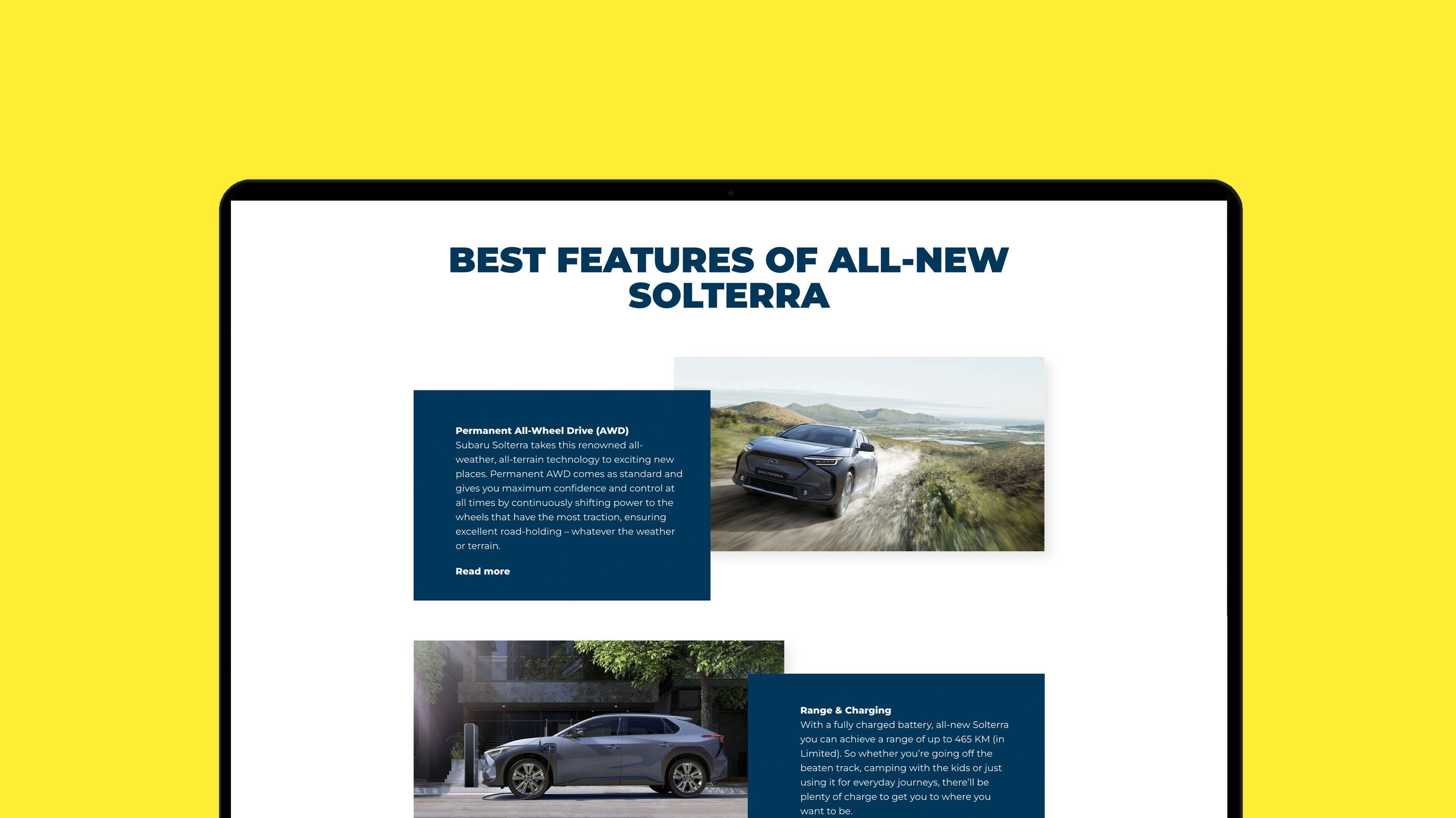 Subaru personalized content