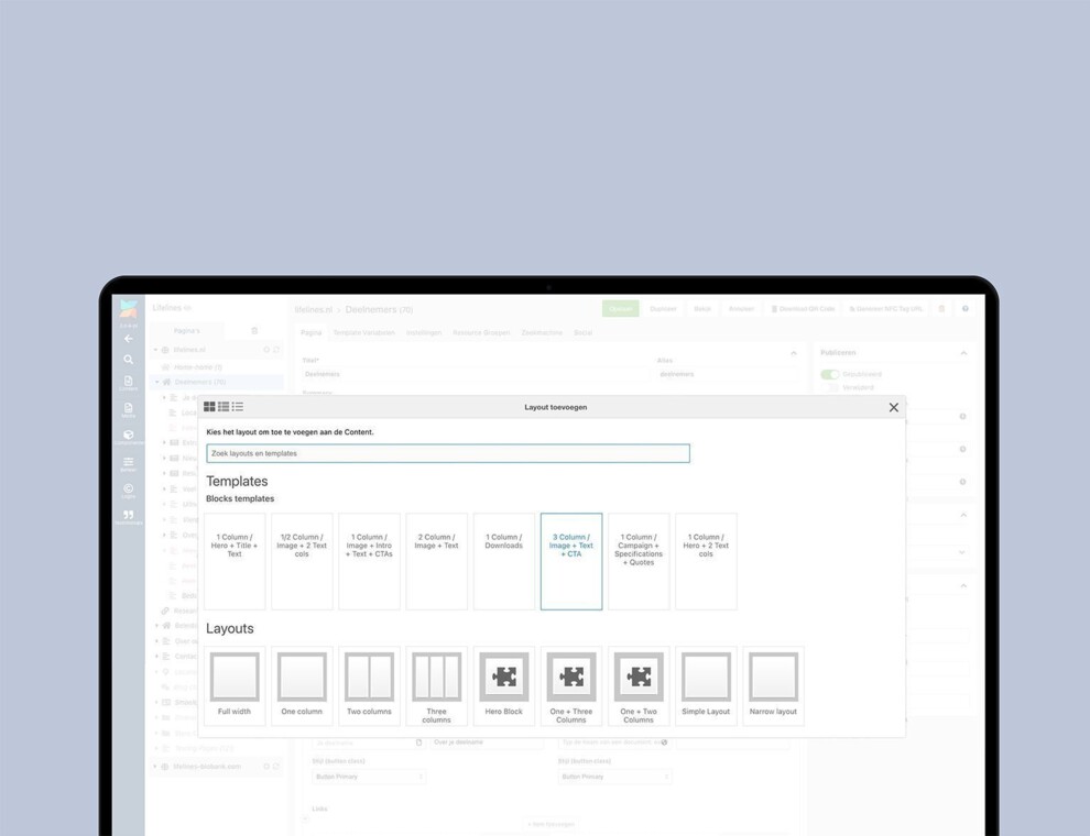 Lifelines in MODX CMS