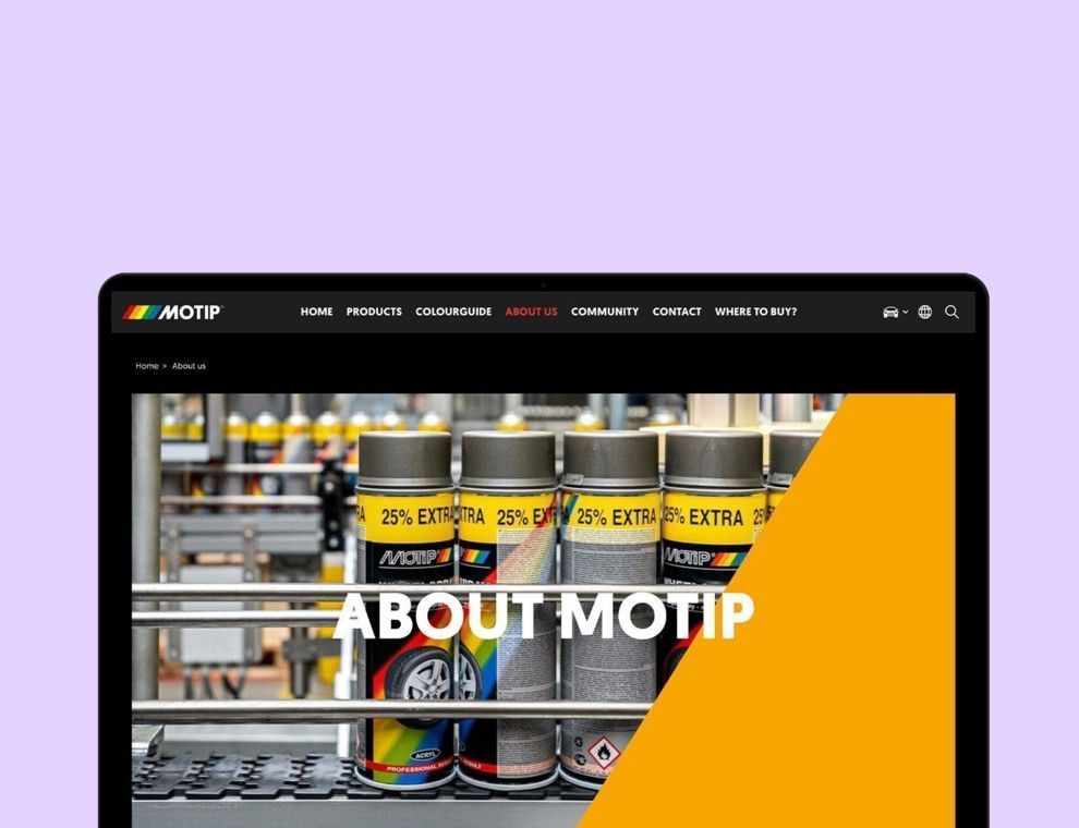 MOTIP branding op de website